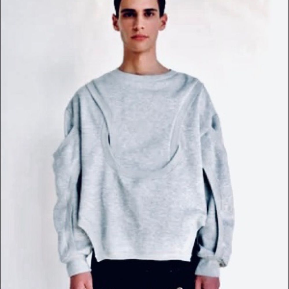 🎁NWT VEJAS Unisex Black Interlocking Sweatshirt in Black Size M🎁